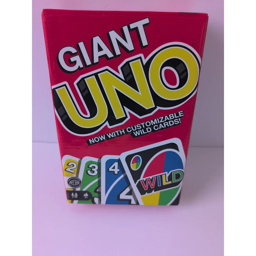 Giant Jumbo UNO Cards Game Mattel Oversized Playing Card Family Party Game